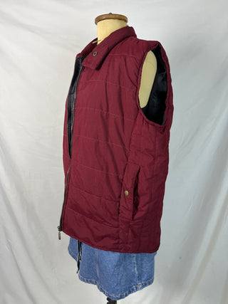 Burgundy Puffer Vest