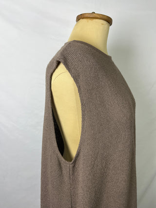 Tan Round Neck Dress