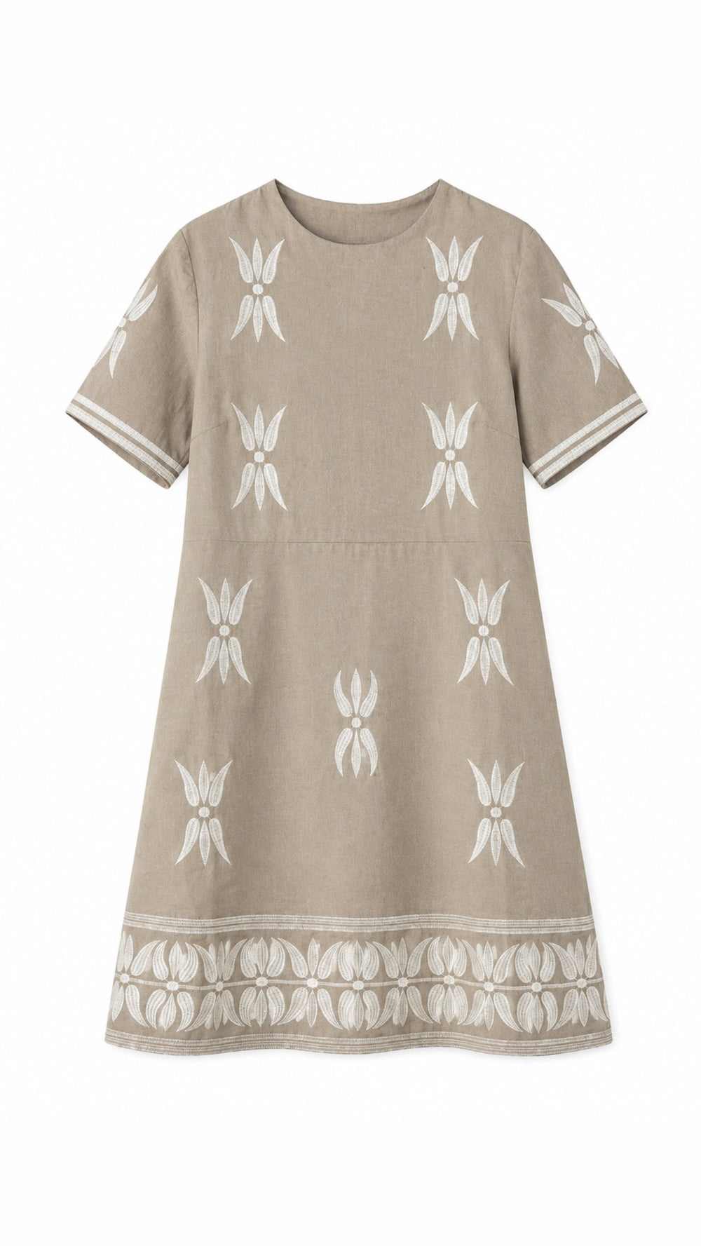 Embroidered Shift Dress