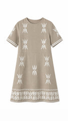 Embroidered Shift Dress
