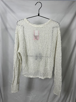 Open Net Crochet Sweater