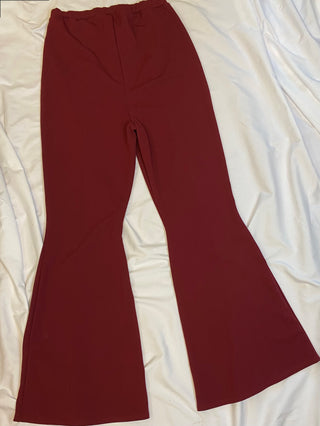 Maroon Flare Pants