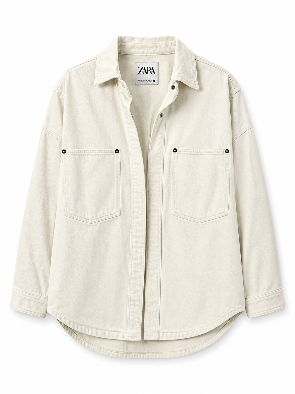 Oversized Rivet Denim Shirt