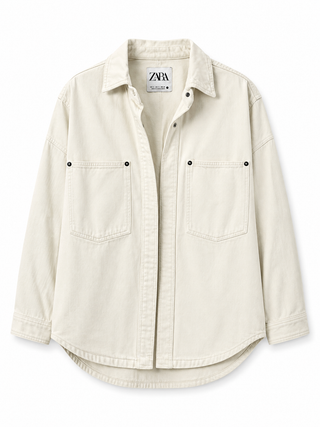 Oversized Rivet Denim Shirt
