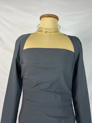 Structured Slate Dress