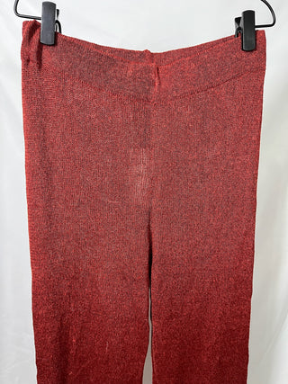 Rust Knit Straight Pants