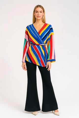 Rainbow Wrap Blouse