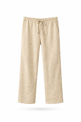 Beige Crinkly Lounge Pants