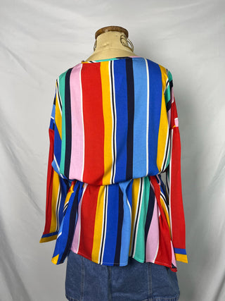 Rainbow Wrap Blouse