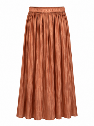 Rusty Pleated Skirt