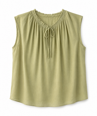 Tie-Neck Sleeveless Blouse