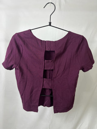 Plum Back Detail Croptop