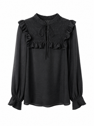 Smocked Ruffle Chest Blouse