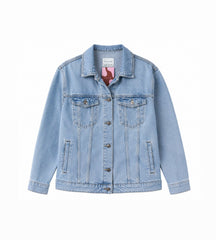 Oversized Light Wash Denim Jacket