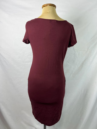 Maroon Basic Dress