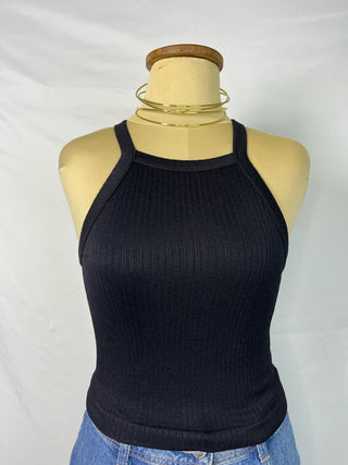 Ribbed Cross-Back Tank