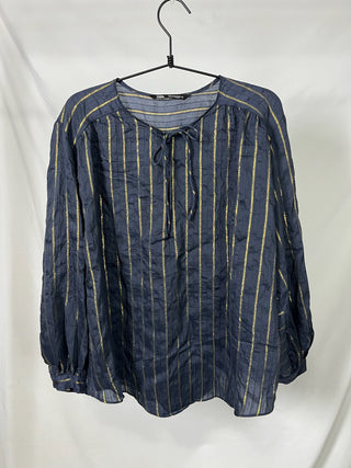 Metallic Striped Blouse