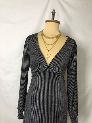 Vertical Silver Dress
