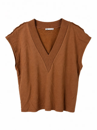Tan Sleeveless Pullover
