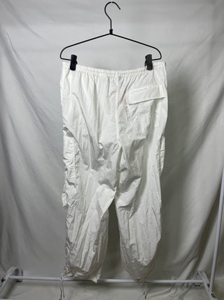White Cargo Drawstring Pants