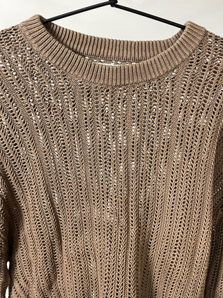Choco Open-Knit Sweater