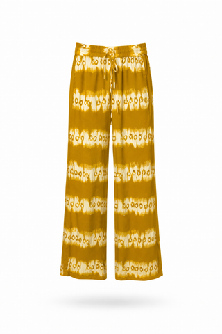 Mustard Tie-Dye Palazzo Pants