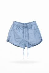 Drawstring Chambray Shorts