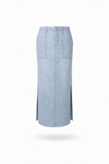 Maxi Slit Jeans Skirt