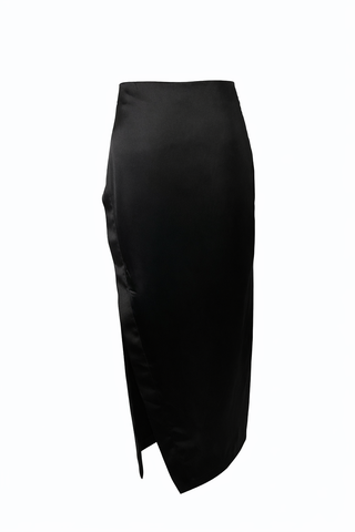 Satin Column Skirt