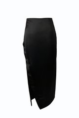 Satin Column Skirt