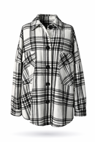 Plaid Button-Up Jacket