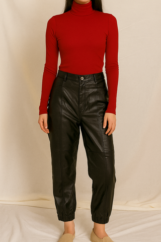 Cargo Leather Pants