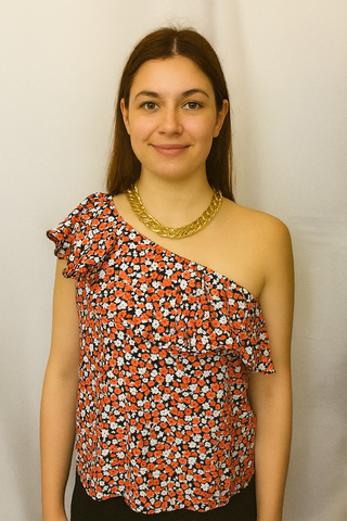 Floral One Shoulder Cottontop