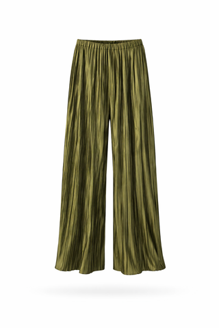 Pleated Wide-Leg Pants