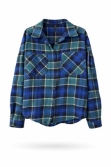 Oversized Blue Green Checkered Shirt