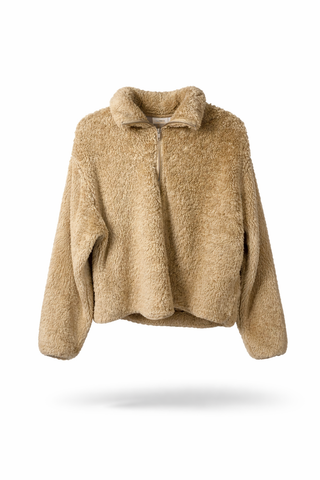 Camel Teddy Quarter-Zip