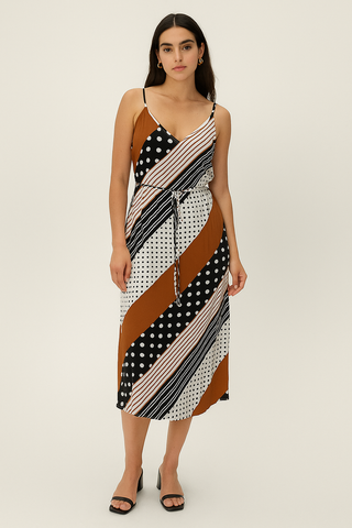 Diagonal Pattern Dress