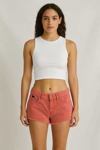 Raw Hem Denim Shorts