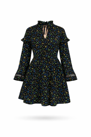 Floral Back-Lace Dress