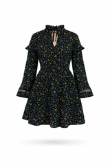 Floral Back-Lace Dress