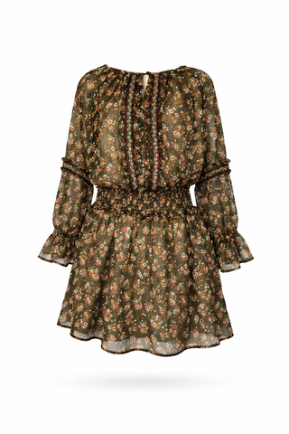 Two-line Embroidery Dress