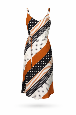 Diagonal Pattern Dress