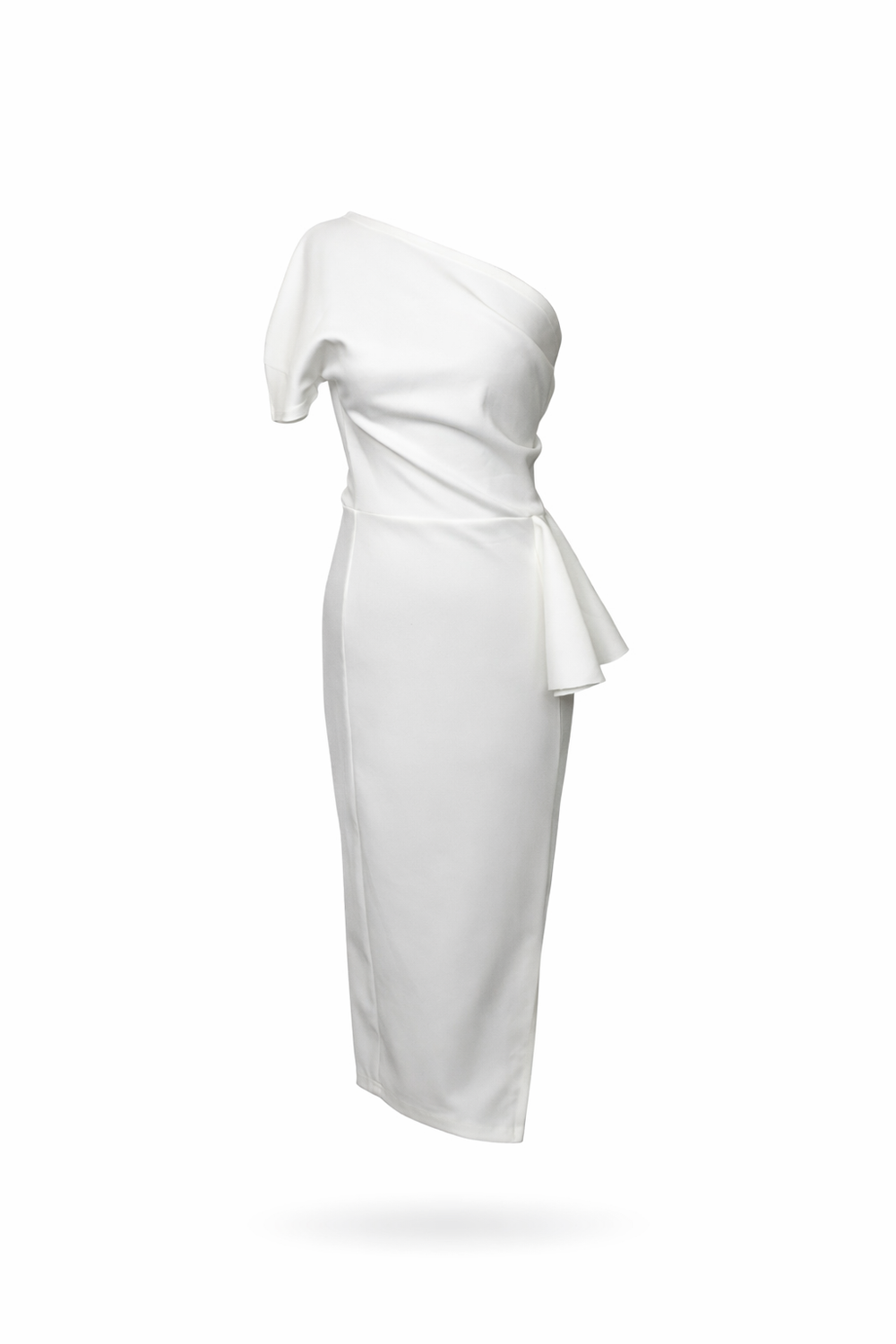 Half Sleeve One Shoulder Dress