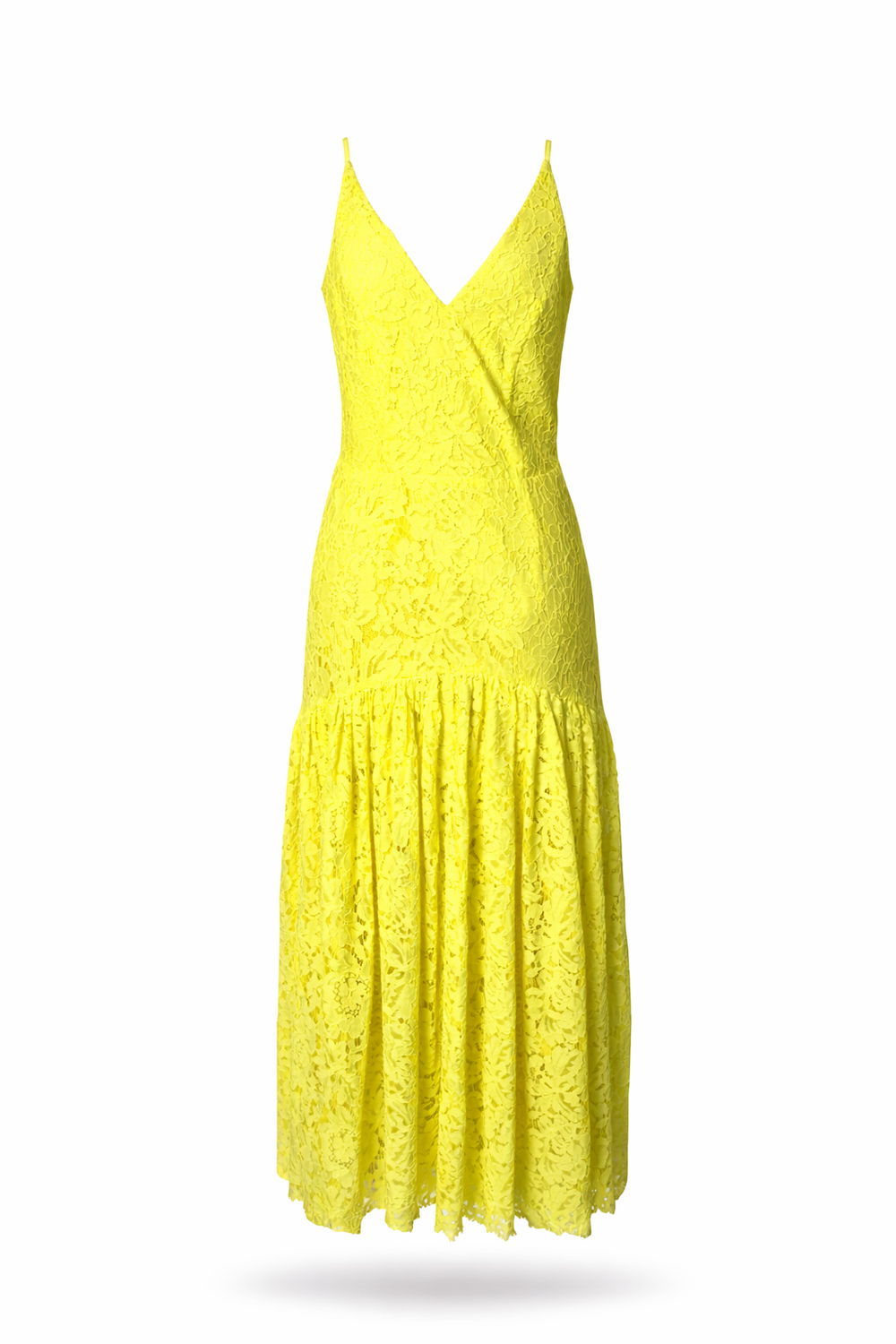 Mid-Ruffle Lace Dress