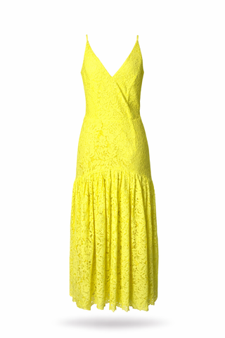 Mid-Ruffle Lace Dress
