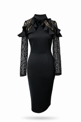 Fishnet Ruffle Dress