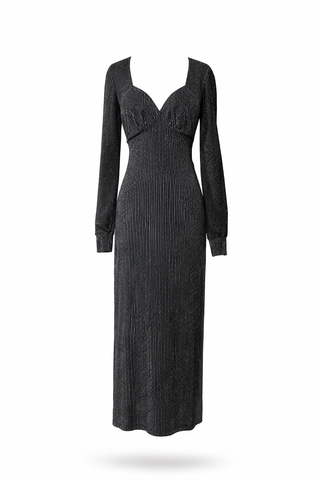 Vertical Silver Dress