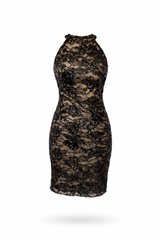 Stripe Open-Back Dress