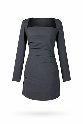 Structured Slate Dress