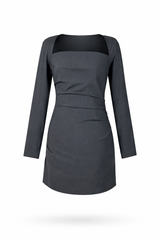 Structured Slate Dress